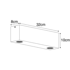 QAZQA Landdeckenstrahler Holz 2-Licht - Block