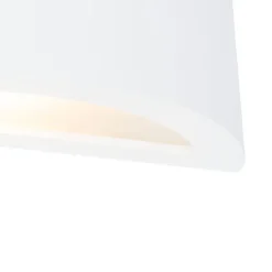 QAZQA Landhaus Wandleuchte Gips Weiß - Aurel Novo