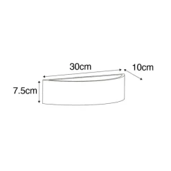 QAZQA Landhaus Wandleuchte Gips Weiß - Aurel Novo