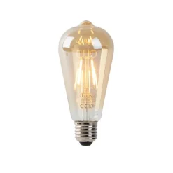 LUEDD LED Filament ST64 4W 2200K gold mit Hell-Dunkel-Sensor