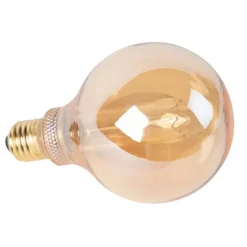 LUEDD LED Lampe G95 E27 5W 1800K gelb 3-stufig dimmbar