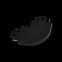 QAZQA L-förmiger Stromschienenverbinder schwarz gebogen 1-phasig - Magnetic