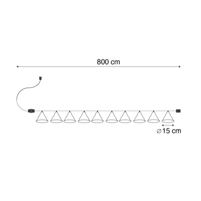 Newgarden Lichterkette braun 8m inkl. LED 10-flammig IP44 Solar wiederaufladbar - Maro