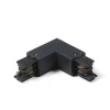 QAZQA L-Kupplungsstück für 3-Phasen-Schiene schwarz rechts - 3-phasig
