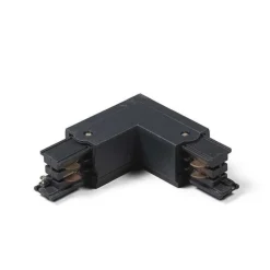 QAZQA L-Kupplungsstück für 3-Phasen-Schiene schwarz rechts - 3-phasig