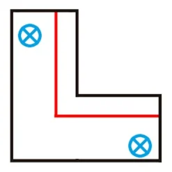 QAZQA L-Kupplungsstück für 3-Phasen-Schiene schwarz rechts - 3-phasig