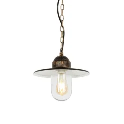 QAZQA Ländliche Außenhängelampe Antikgold IP44 - Kansas