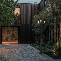 QAZQA Ländliche Außenlampe schwarz 3-Flammig IP44 - Guardado