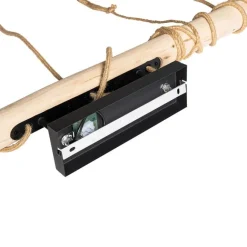 QAZQA Ländliche Hängelampe Gold mit Holz 3 Lichter - Yura