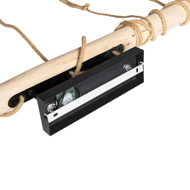 QAZQA Ländliche Hängelampe Gold mit Holz 3 Lichter - Yura