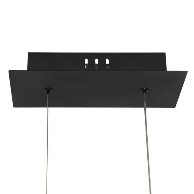 QAZQA Ländliche Hängelampe Holz inkl. LED mit Touchdimmer - Platin