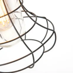 QAZQA Ländliche Hängelampe im Freien schwarz - Moreno