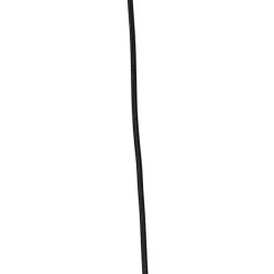 QAZQA Ländliche Hängelampe schwarz mit Seil 45 cm - Leia