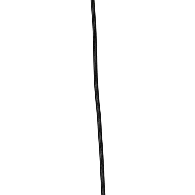 QAZQA Ländliche Hängelampe schwarz mit Seil 45 cm - Leia