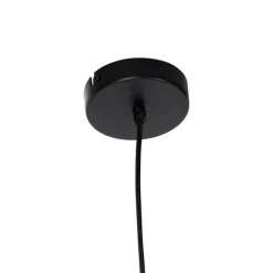 QAZQA Ländliche Hängelampe schwarz mit Seil 45 cm - Leia