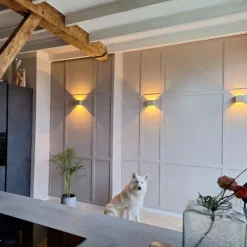 QAZQA Ländliche quadratische Wandleuchte aus Beton - Alban