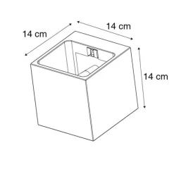 QAZQA Ländliche quadratische Wandleuchte aus Beton - Alban