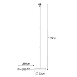 QAZQA Ländliche Stehlampe aus Holz ohne Schirm - Mels