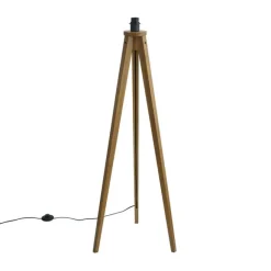 QAZQA Ländliche Stehlampe Stativ Vintage Holz - Stativ Classic