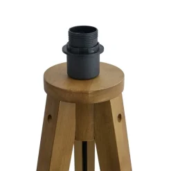 QAZQA Ländliche Stehlampe Stativ Vintage Holz - Stativ Classic