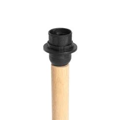 QAZQA Ländliche Tischlampe Holz ohne Schirm - Mels