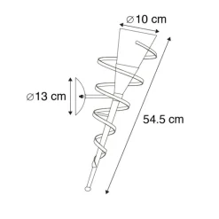 QAZQA Ländliche Wandlampe rostbraun mit Sahneglas - Castle