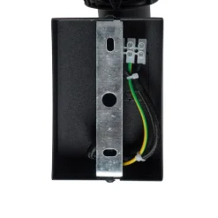 QAZQA Ländliche Wandlampe schwarz mit Holz - Chon