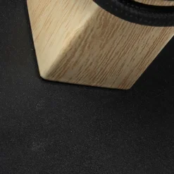 QAZQA Ländliche Wandlampe schwarz mit Holz - Chon