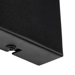 QAZQA Ländliche Wandlampe schwarz mit Holz - Chon