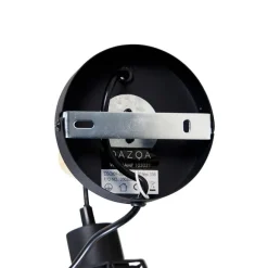 QAZQA Ländliche Wandlampe schwarz mit Holz - Dami Frame