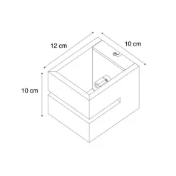 QAZQA Ländliche Wandleuchte aus Walnussholz 9,7 – Transfer Groove