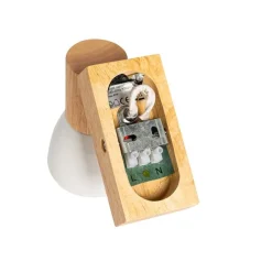 QAZQA Ländliche Wandleuchte aus Holz mit verstellbarem Weiß - Thorin