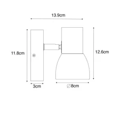 QAZQA Ländliche Wandleuchte aus Holz mit verstellbarem Weiß - Thorin