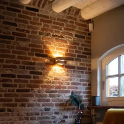 QAZQA Ländliche Wandleuchte aus Eichenholz 9,7 cm – Transfer Groove