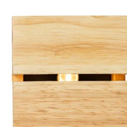 QAZQA Ländliche Wandleuchte aus Eichenholz 9,7 cm – Transfer Groove