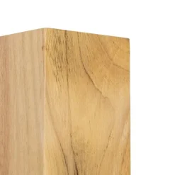 QAZQA Ländliche Wandleuchte aus Holz, quadratisch, 2-flammig – Sandy