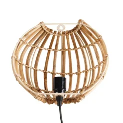 QAZQA Ländliche Wandleuchte Bambus Halbrund - Canna