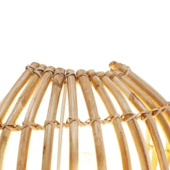 QAZQA Ländliche Wandleuchte Bambus Halbrund - Canna