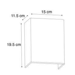 QAZQA Ländliche Wandleuchte Beige mit Stoffschirm - Vete
