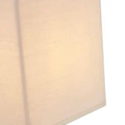 QAZQA Ländliche Wandleuchte Beige mit Stoffschirm - Vete