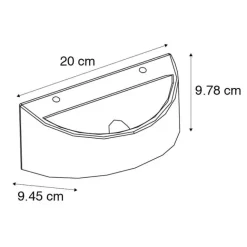 QAZQA Ländliche Wandleuchte Betonhalbkugel - Adelaide