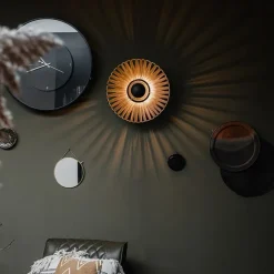 QAZQA Ländliche Wandleuchte schwarz 40 cm - Leia