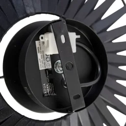 QAZQA Ländliche Wandleuchte schwarz 40 cm - Leia