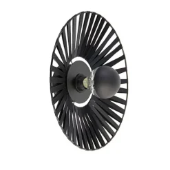 QAZQA Ländliche Wandleuchte schwarz 40 cm - Leia