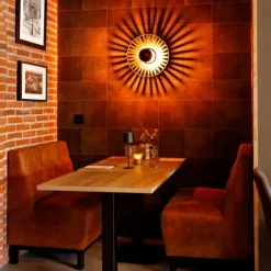 QAZQA Ländliche Wandleuchte schwarz 40 cm - Leia