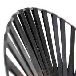 QAZQA Ländliche Wandleuchte schwarz 40 cm - Leia