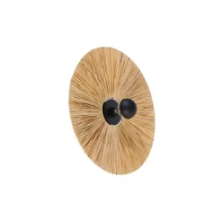 QAZQA Ländliche Wandleuchte schwarz mit Seil 60 cm - Leia