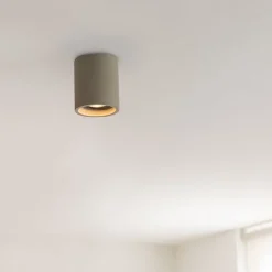 QAZQA Ländlicher runder Aufbaustraher Beton - Deep