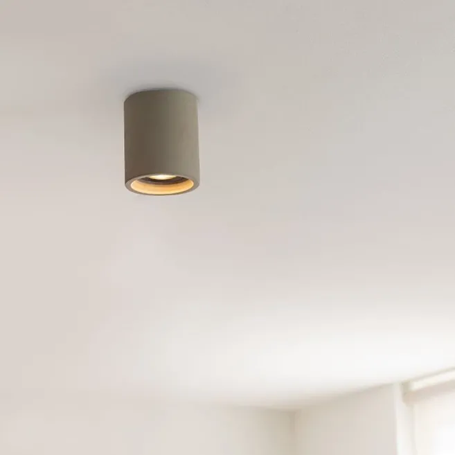 QAZQA Ländlicher runder Aufbaustraher Beton - Deep