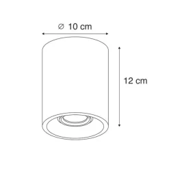 QAZQA Ländlicher runder Aufbaustraher Beton - Deep